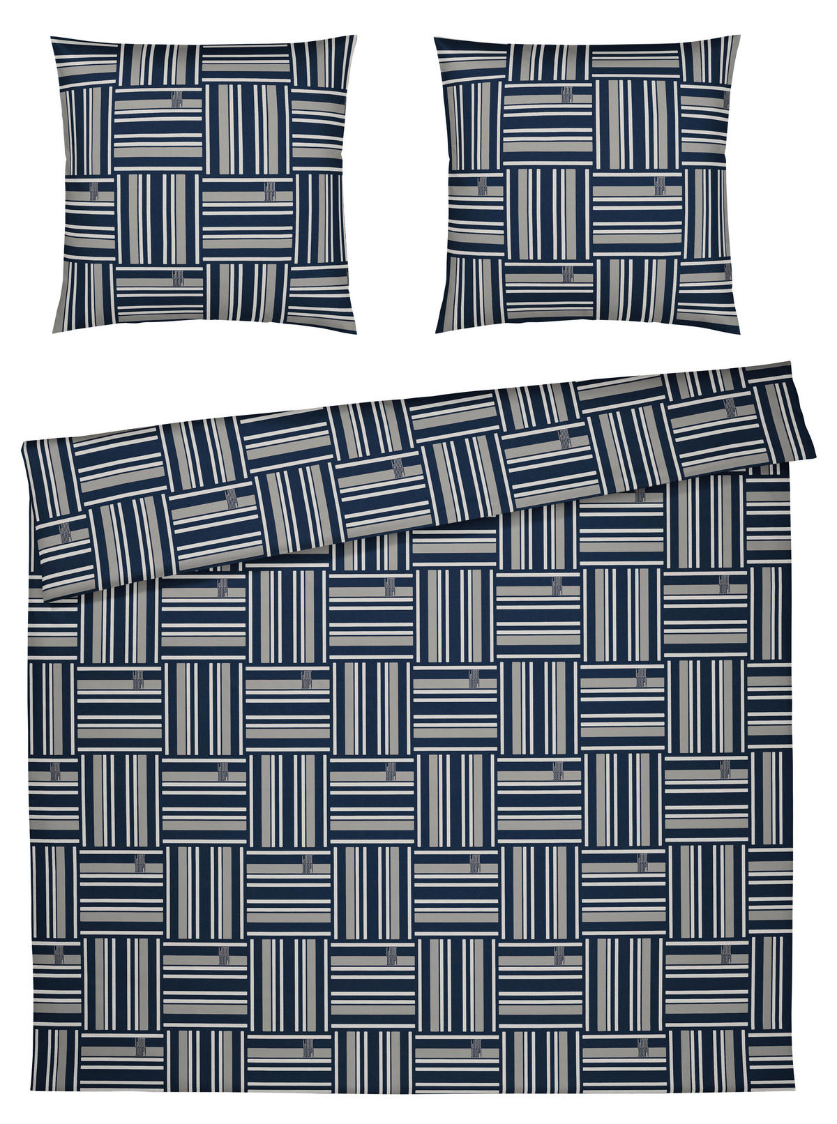 WENDEBETTWÄSCHE Makosatin 200/200 cm  - Blau, Design, Textil (200/200cm) - Joop!