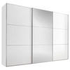SCHWEBETÜRENSCHRANK 249/222/68 cm 3-türig Weiß  - Alufarben/Weiß, Holzwerkstoff/Metall (249/222/68cm) - Moderano