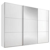 SCHWEBETÜRENSCHRANK  in Weiß  - Alufarben/Weiß, Holzwerkstoff/Metall (280/222/68cm) - Moderano