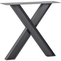 TISCHGESTELL in Metall 79/10/72 cm   - Schwarz, MODERN, Metall (79/10/72cm) - Livetastic