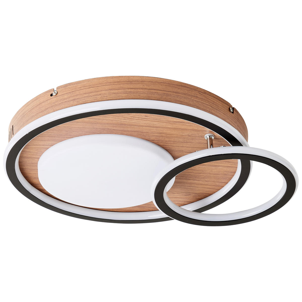 LED-DECKENLEUCHTE 48 W    39,4/57/8 cm  - Schwarz/Braun, Design, Kunststoff/Metall (39,4/57/8cm) - Brilliant