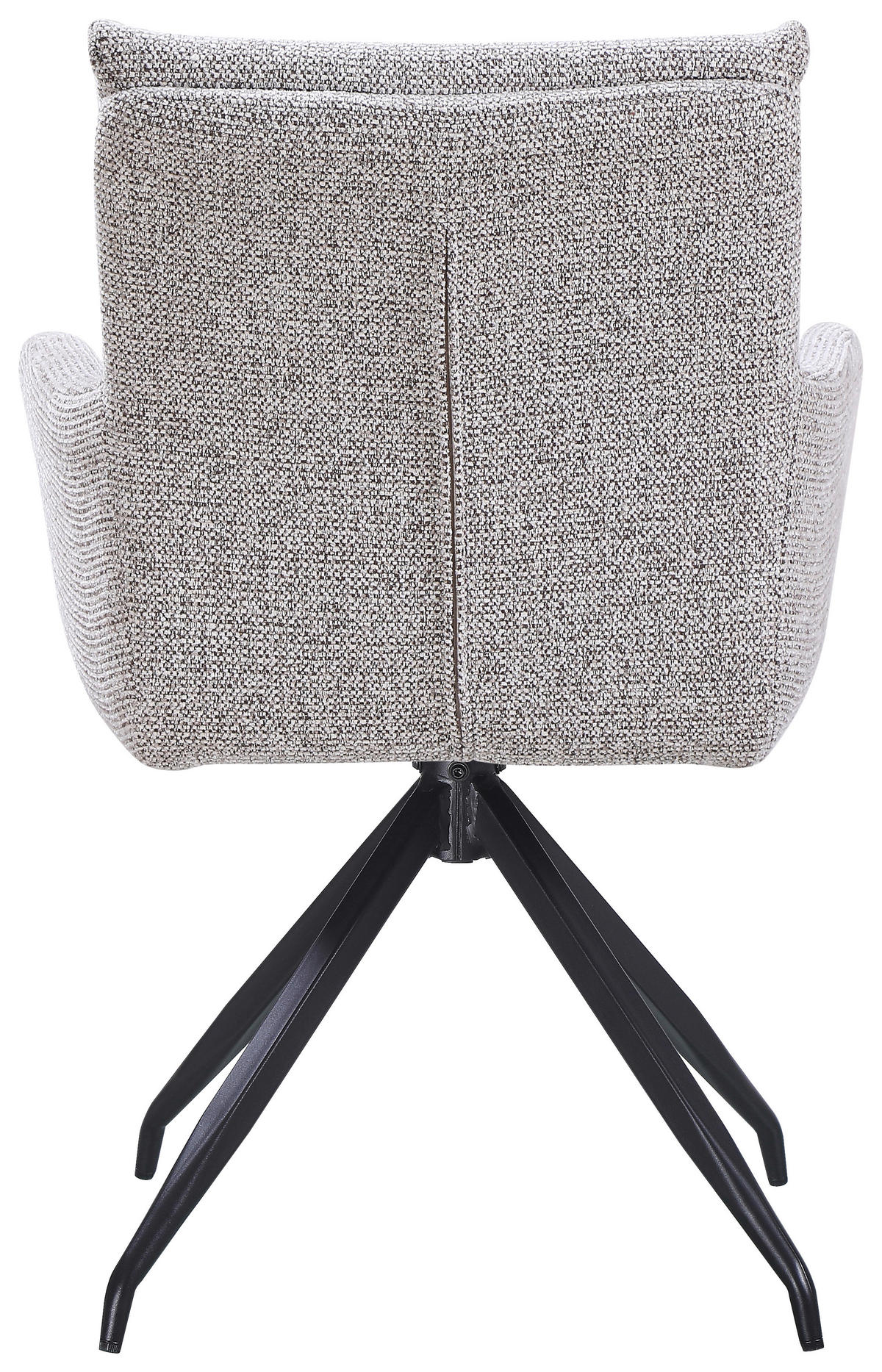 ARMLEHNSTUHL  Sitzfläche 360° drehbar Webstoff  Braun, Schwarz  - Schwarz/Braun, MODERN, Textil/Metall (58/88/64cm) - Livetastic