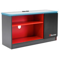 TV DIEL, červená, čierna, 101,3/55,1/36,3 cm - čierna/červená, Modern, kompozitné drevo (101,3/55,1/36,3cm) - X Rocker