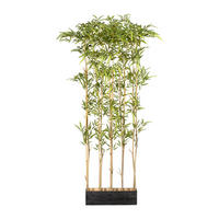 KUNSTPFLANZE Bambus 160 cm  - Schwarz/Braun, Design, Naturmaterialien/Holz (160cm) - P & B