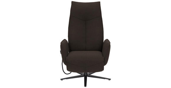 RELAXSESSEL in Textil Dunkelbraun - Anthrazit/Dunkelbraun, Design, Textil/Metall (71/114/84cm) - Johann Jakob