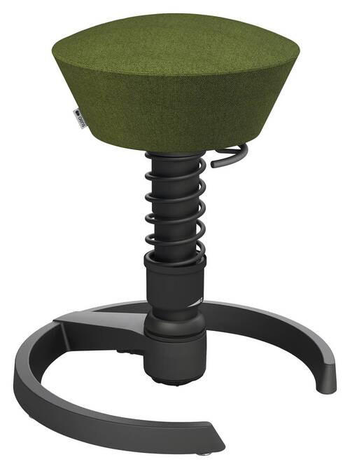 BÜROHOCKER Wollmischung mel. Grün, Schwarz  - Schwarz/Grün, Basics, Textil/Metall (55/45,66/55cm) - Aeris