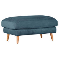 HOCKER in Textil Petrol  - Petrol/Naturfarben, Romantik / Landhaus, Holz/Textil (100/50/63cm) - Landscape