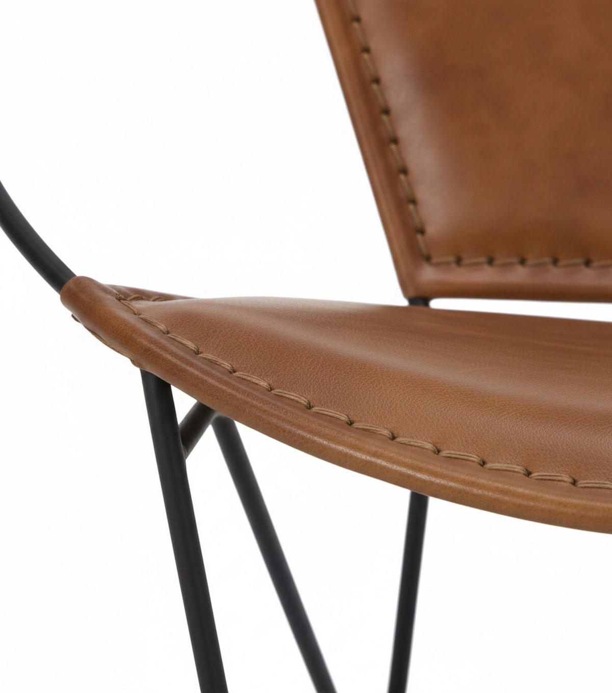 SESSEL in Echtleder Braun, Schwarz  - Schwarz/Braun, LIFESTYLE, Leder/Metall (68/70/62cm) - Landscape