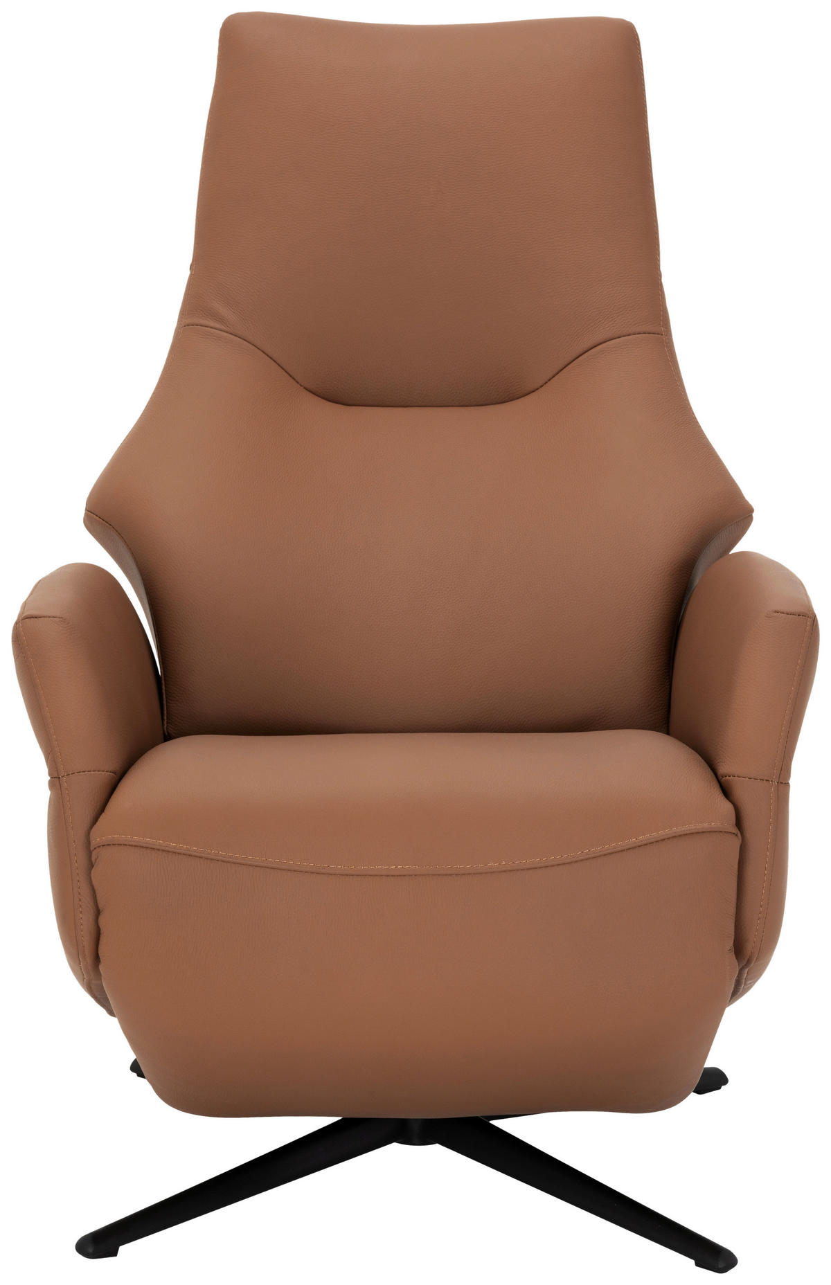 RELAXSESSEL Lederlook Echtleder    - Schwarz/Braun, KONVENTIONELL, Leder/Textil (70/111/86cm) - Livetastic
