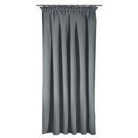 SCHLAUFENVORHANG black-out (lichtundurchlässig)  - Anthrazit, Basics, Textil (140/245cm)