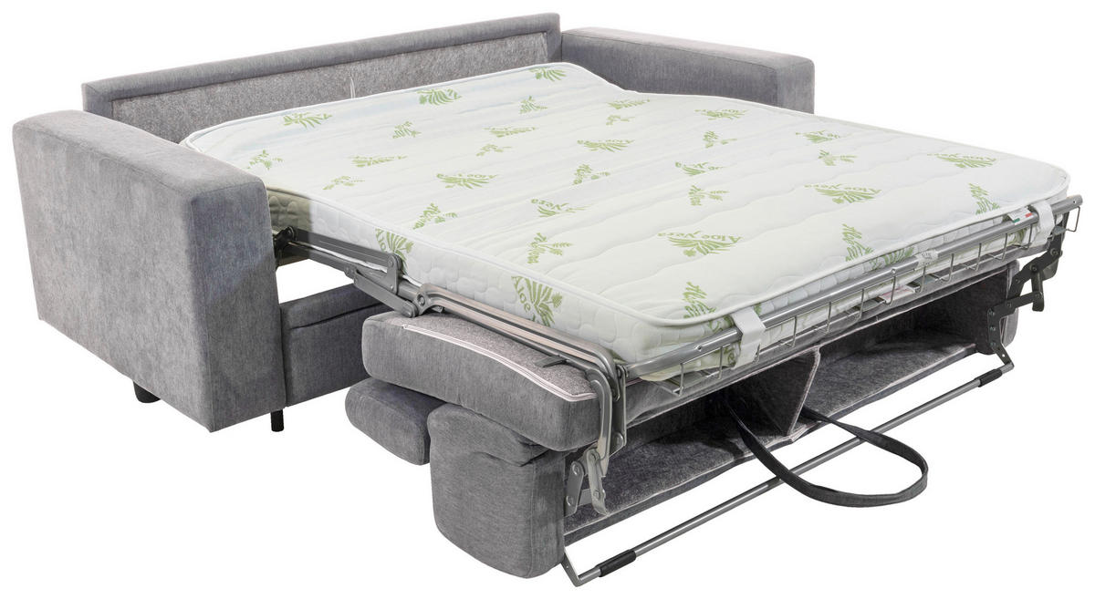 ROZKLÁDACÍ POHOVKA S MATRACÍ, textil, kašmírová - černá/kašmírová, Konvenční, textil/plast (206/83-100/100cm) - Novel