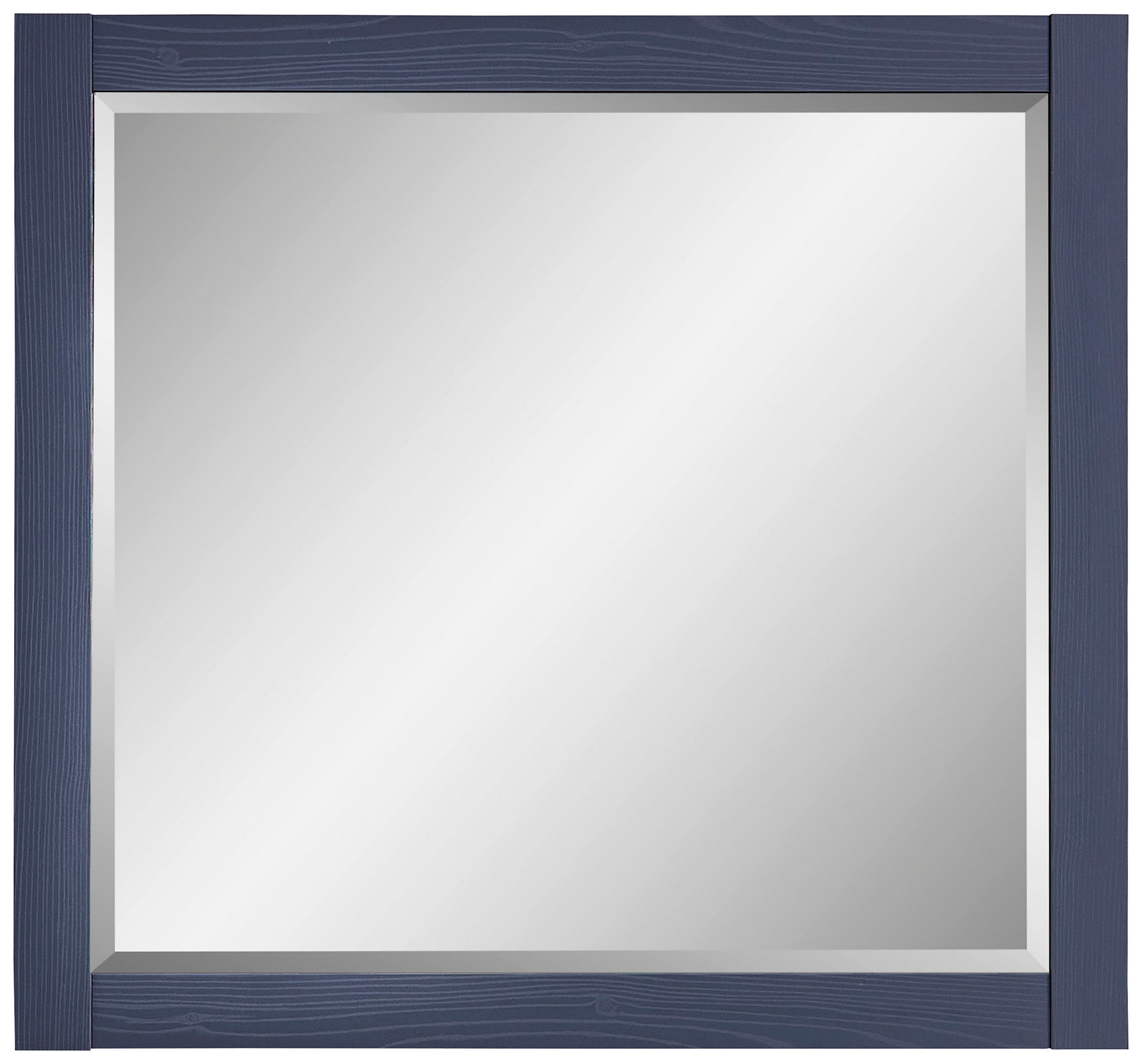 WANDSPIEGEL 85/80/3 cm  - Blau/Lärchefarben, Lifestyle, Glas/Holzwerkstoff (85/80/3cm) - Landscape