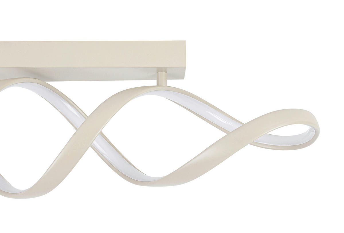 PLAFONIERĂ CU LED - nisipiu, Design, plastic/metal (80/17/23cm) - Novel
