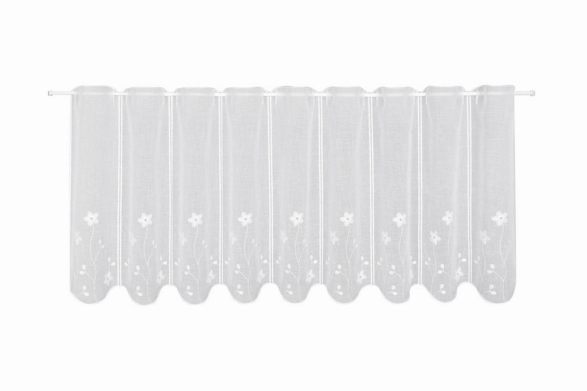 KURZGARDINE   145/50 cm   - Weiß, Basics, Textil (145/50cm)