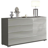 SIDEBOARD  in 149/82/42 cm  - Chromfarben/Dunkelgrau, Basics, Glas/Holzwerkstoff (149/82/42cm) - Venda