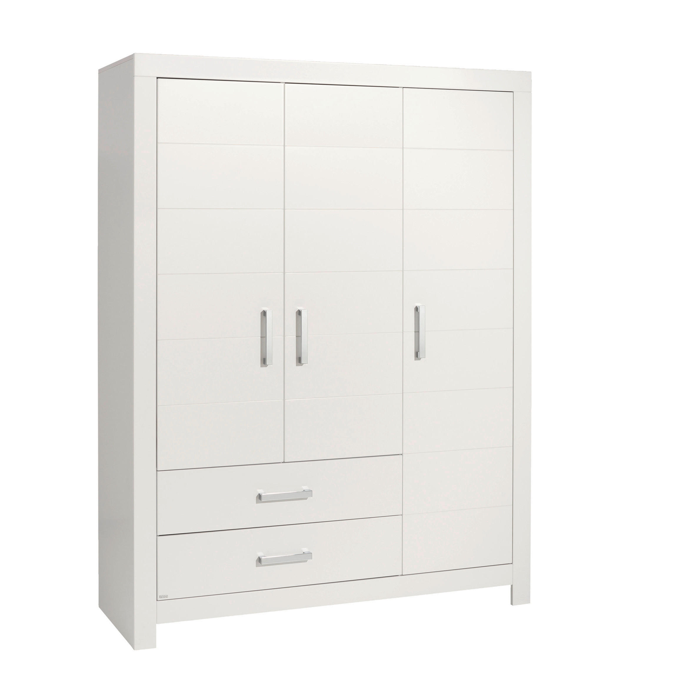 ORMAR ZA ODJEĆU FIONA - bijela/srebrne boje, Basics, drvni materijal/plastika (110,0/205,3/55,3cm) - Paidi