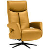 RELAXSESSEL in Leder Gelb  - Gelb/Schwarz, Design, Leder/Metall (74/105/82cm) - Welnova
