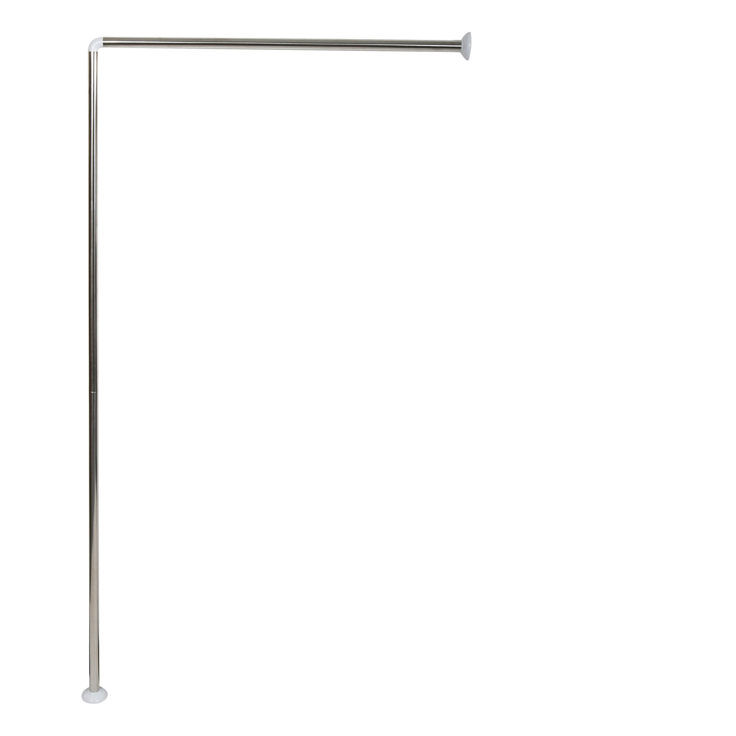 DUSCHVORHANGSTANGE 95 cm  - Grau, Basics, Metall (95cm) - MSV