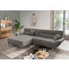 ECKSOFA  in Bouclé Anthrazit  166/290 cm  - Wildeiche/Anthrazit, KONVENTIONELL, Holz/Textil (166/290cm) - MID.YOU