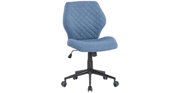 DREHSTUHL Webstoff Blau  - Blau/Schwarz, MODERN, Kunststoff/Textil (51/90-98/51cm) - Carryhome