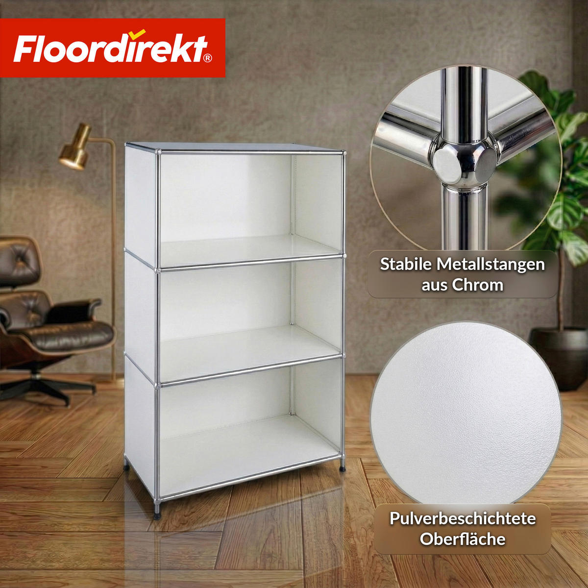 SIDEBOARD Concept Epure MK-101 75/120/40 cm  - Weiß, Basics, Metall (75/120/40cm) - Floordirekt