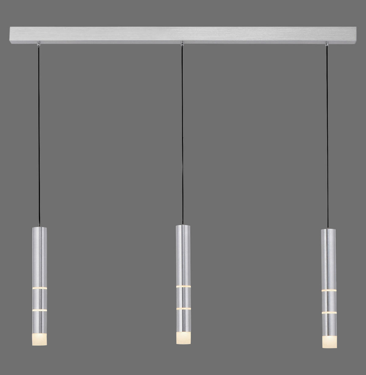 LED-HÄNGELEUCHTE 120/5/120 cm  - Alufarben, Design, Kunststoff/Metall (120/5/120cm) - Neuhaus PURE