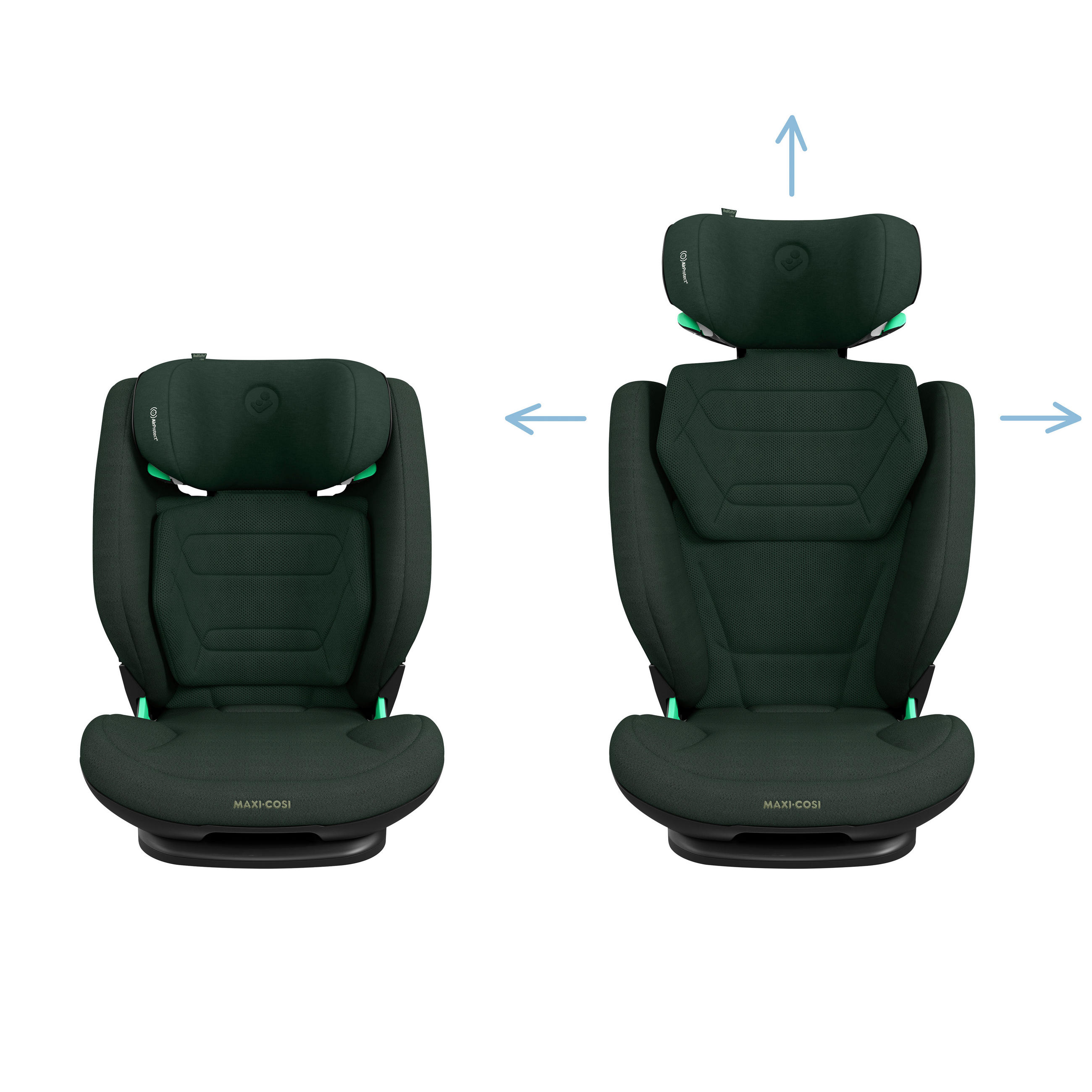 KINDERAUTOSITZ Rodifix Pro2 i-Size  - Dunkelgrün, Basics, Textil (44/79/69cm) - Maxi-Cosi