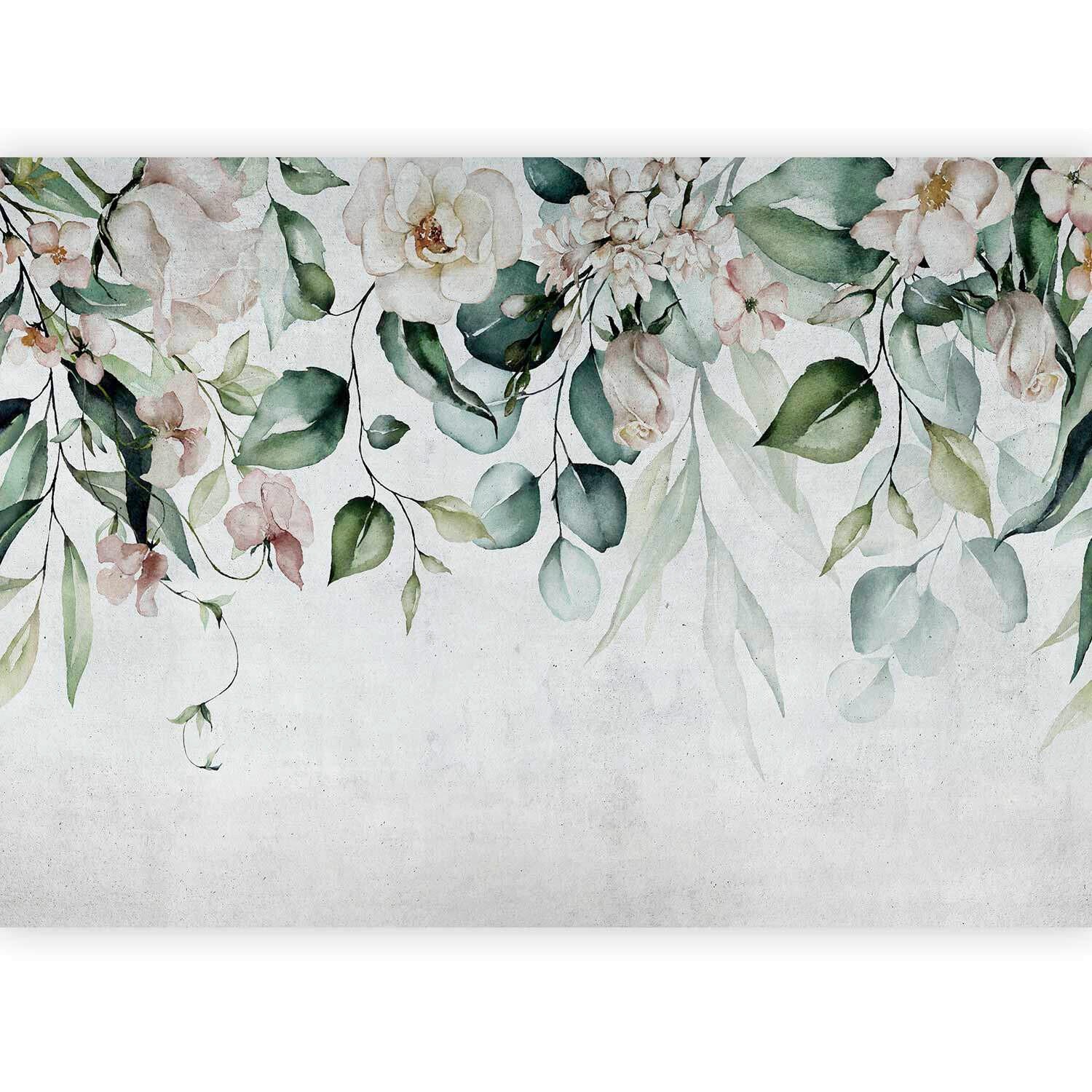 FOTOTAPETE  - Salbeigrün/Grauweiß, LIFESTYLE, Textil (250/175cm) - artgeist