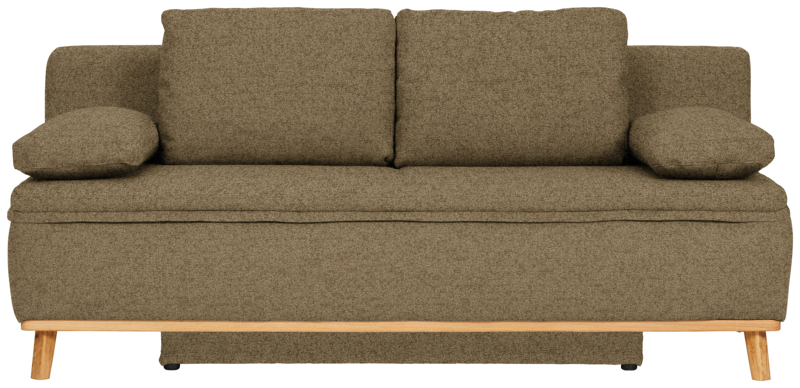 SCHLAFSOFA in Webstoff Hellgrün  - Naturfarben/Hellgrün, KONVENTIONELL, Holz/Textil (203/95/96cm) - Venda