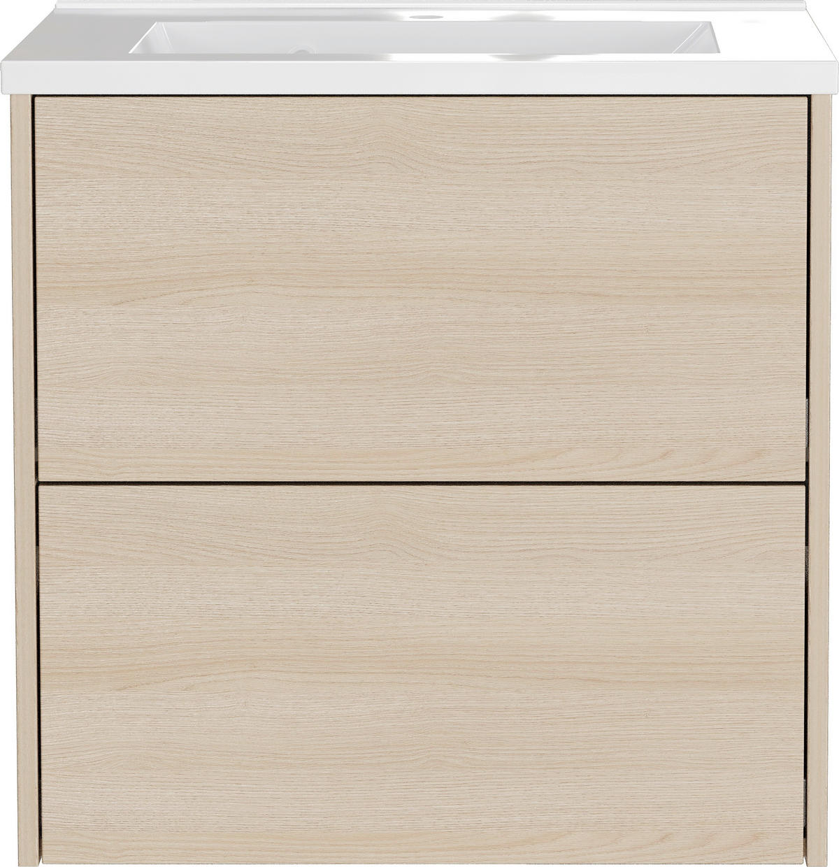 WASCHTISCHKOMBI  - Eichefarben, Design, Keramik/Holzwerkstoff (61/61/46cm) - Germania