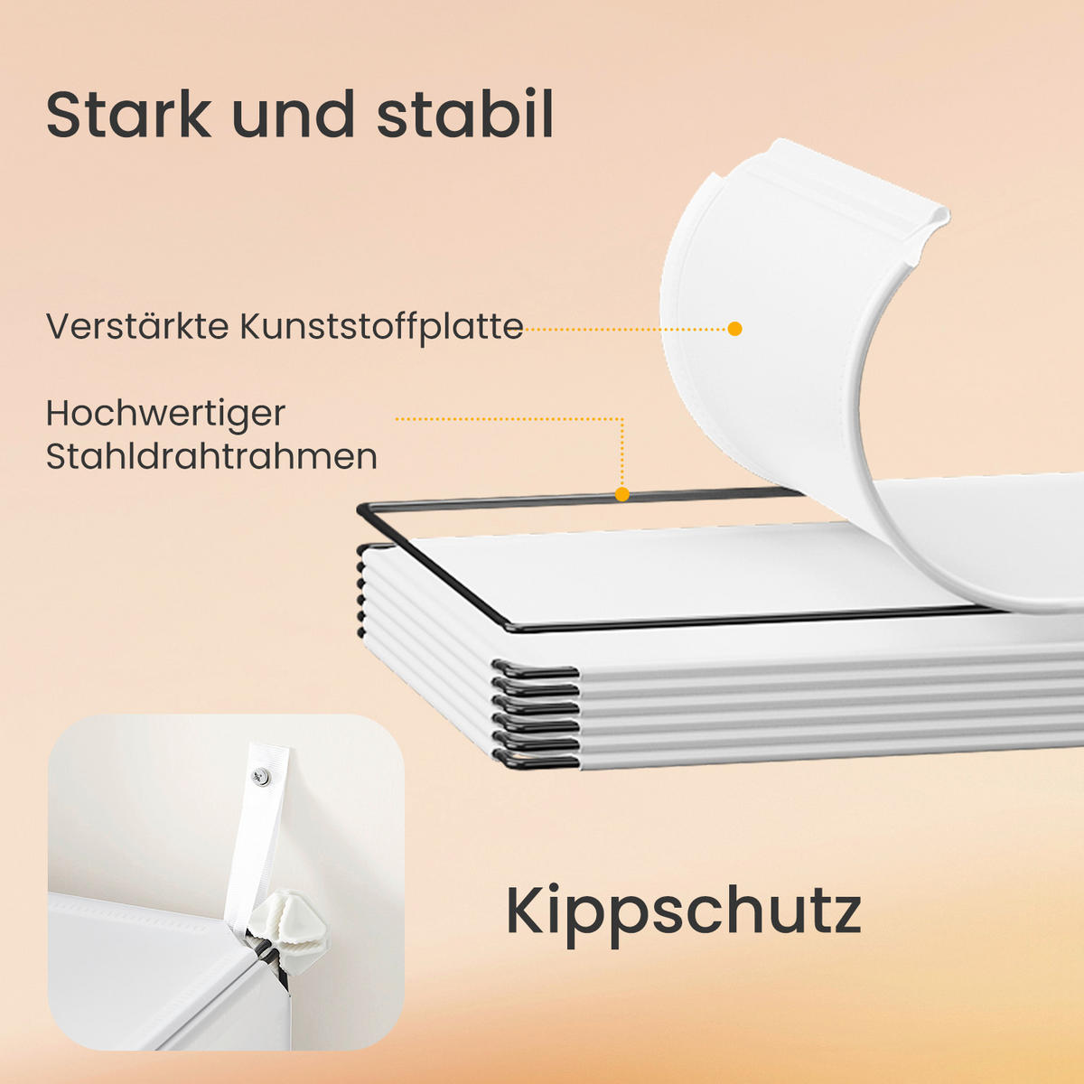 REGÁL NA BOTY, bílá, 83/125/32 cm - bílá, Basics, kov/plast (83/125/32cm)