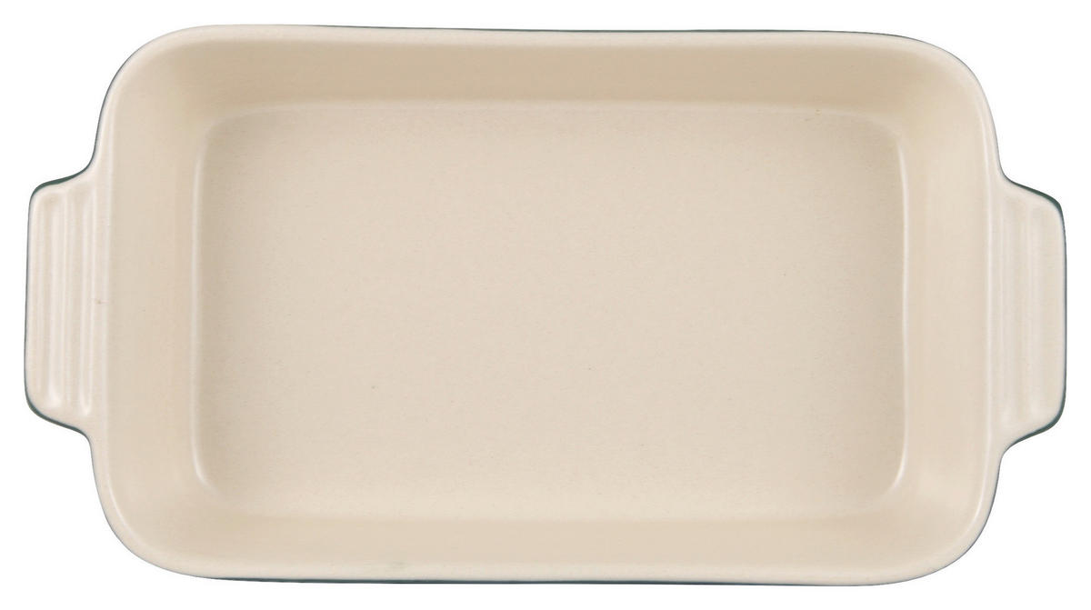 AUFLAUFFORMENSET Keramik Steingut 2-teilig  - Beige/Grün, Basics, Keramik