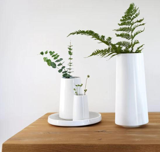 VASE Float 17 cm  - Weiß Hochglanz, KONVENTIONELL, Keramik - ASA