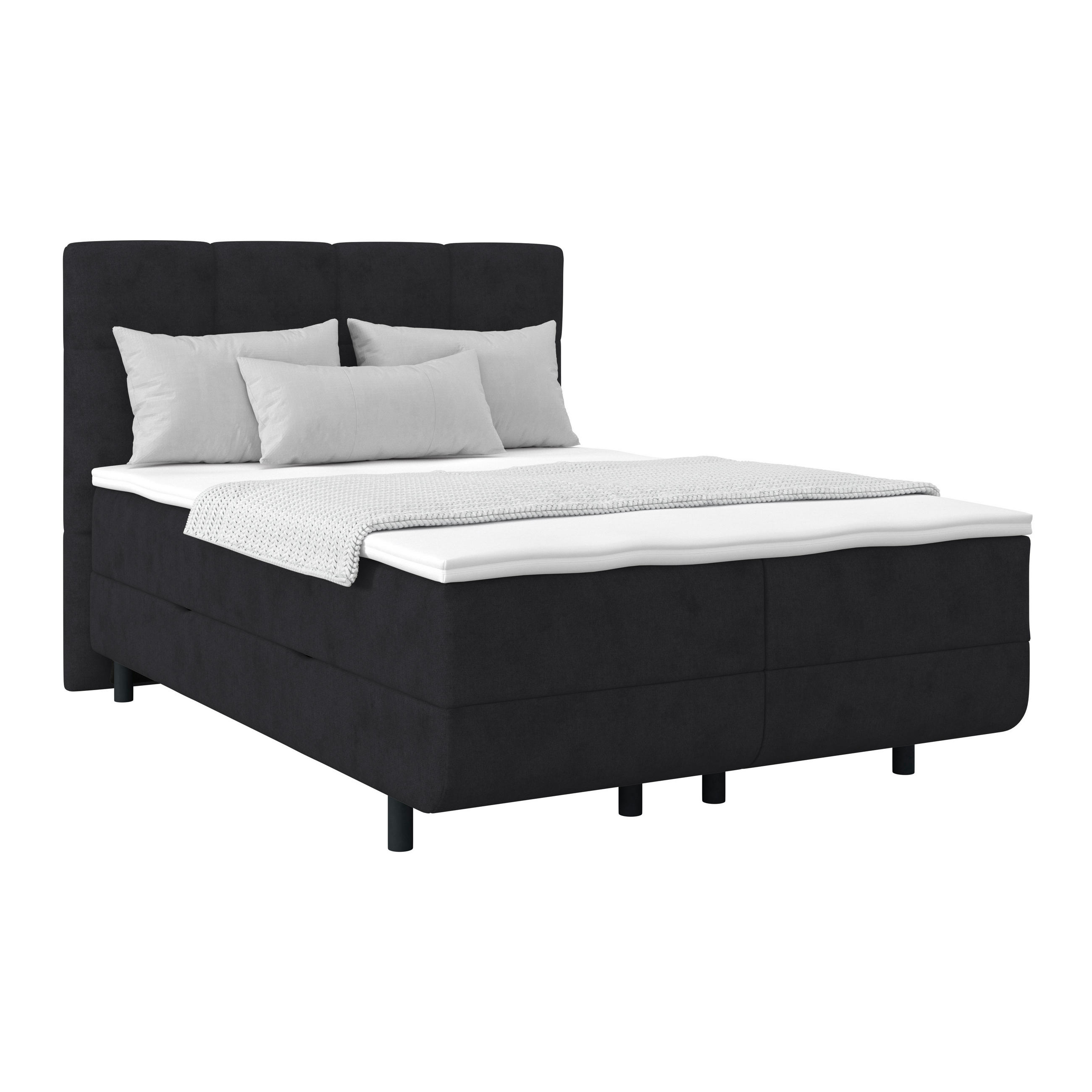 Polsterbett Mit Bettkasten 140x200 Cm London Anthrazit