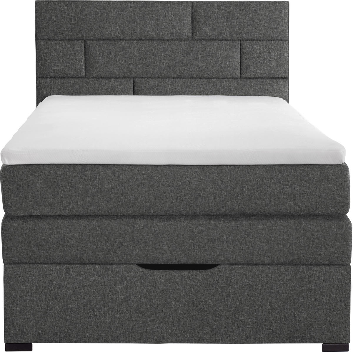 BOXSPRINGBETT 140/200 cm  in Hellgrau  - Wengefarben/Hellgrau, KONVENTIONELL, Textil (140/200cm) - Carryhome