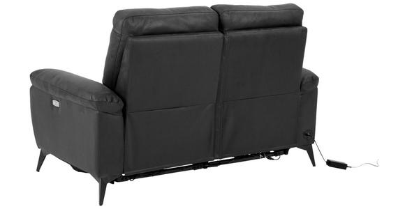 2-SITZER-SOFA Lederlook, Mikrofaser Grau  - Schwarz/Grau, KONVENTIONELL, Textil/Metall (160/102/96cm) - Carryhome