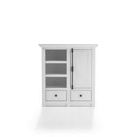 SCHUHSCHRANK Weiß, Pinienfarben  - Schwarz/Weiß, Design, Holzwerkstoff/Metall (105/115/45cm) - Modante