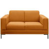 2-SITZER-SOFA Webstoff Orange  - Silberfarben/Schwarz, Design, Textil/Metall (155/82/90cm) - LOOKS by W.Joop