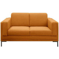 2-SITZER-SOFA Webstoff Orange  - Silberfarben/Schwarz, Design, Textil/Metall (155/82/90cm) - LOOKS by W.Joop