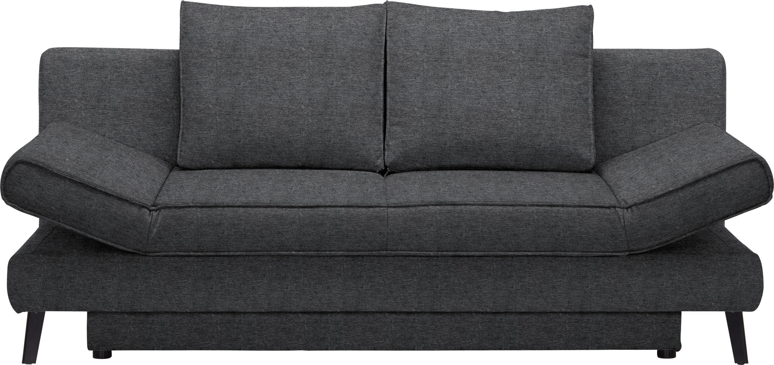 SCHLAFSOFA Anthrazit  - Anthrazit/Schwarz, Design, Textil/Metall (200/85/90cm) - Novel