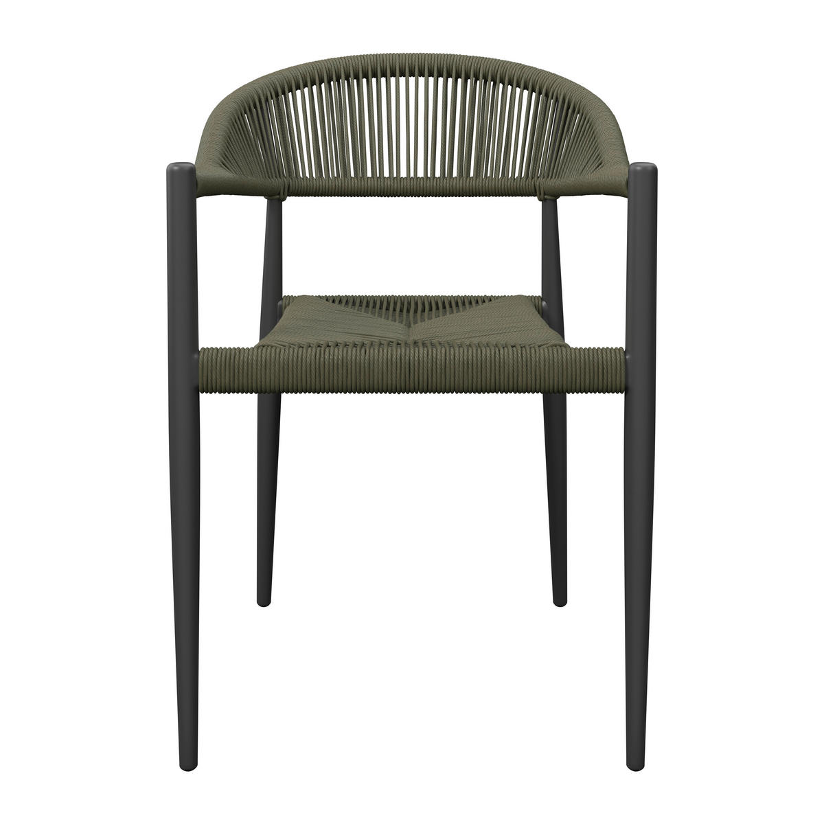 STAPELSESSEL Aluminium Anthrazit, Grün  - Anthrazit/Grün, KONVENTIONELL, Kunststoff/Metall (55l) - Ambia Garden