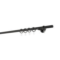VORHANGSTANGENSET 190 cm  - Schwarz, Basics, Metall (190cm)