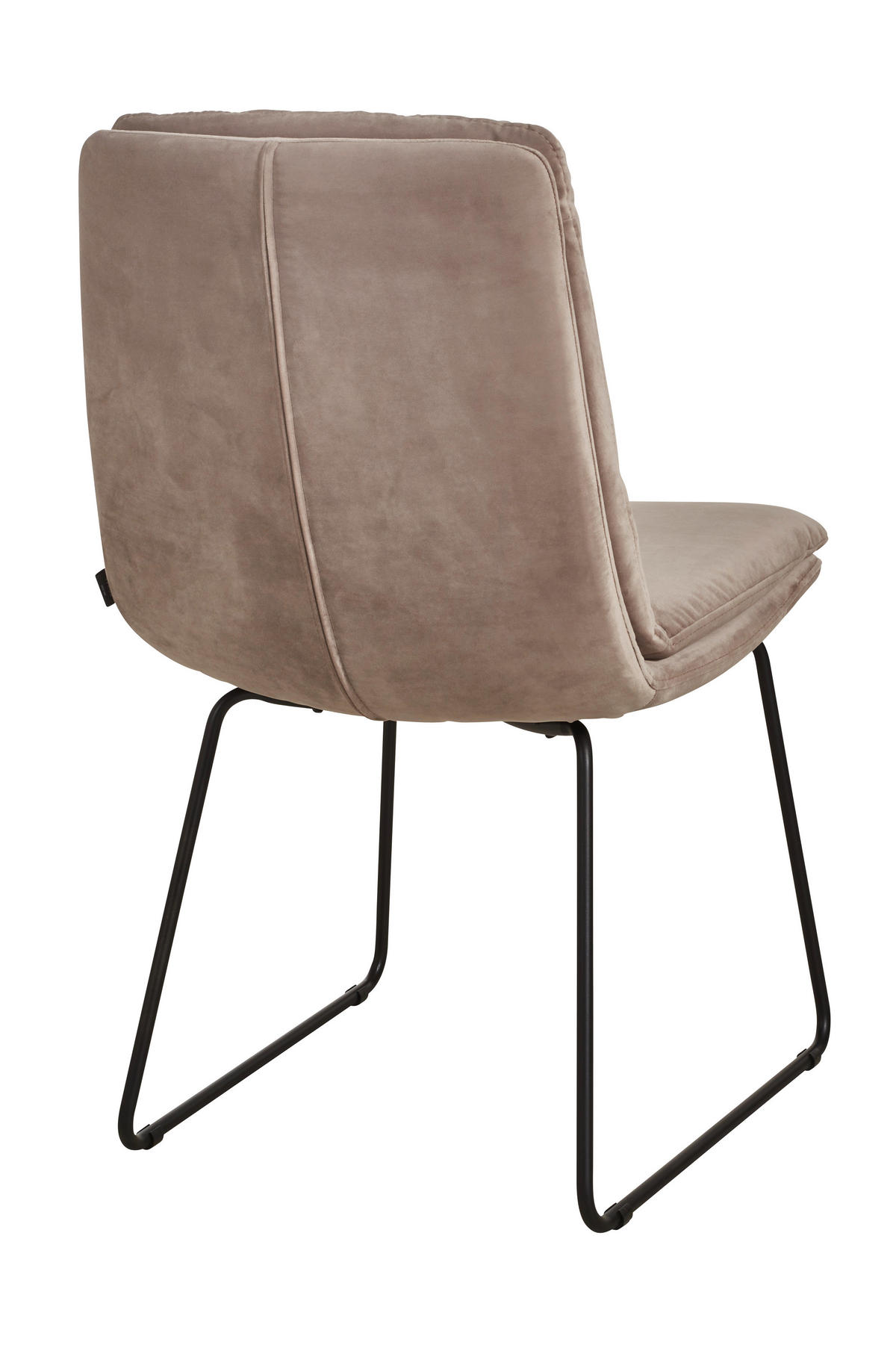 STUHL  in Velours  - Silberfarben/Schwarz, Design, Textil/Metall (48/90/69cm) - Johann Jakob