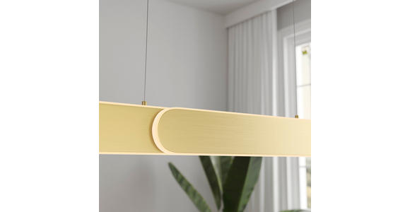 LED-HÄNGELEUCHTE  115/7,5/150 cm    - Messingfarben, Design, Metall (115/7,5/150cm) - Dieter Knoll