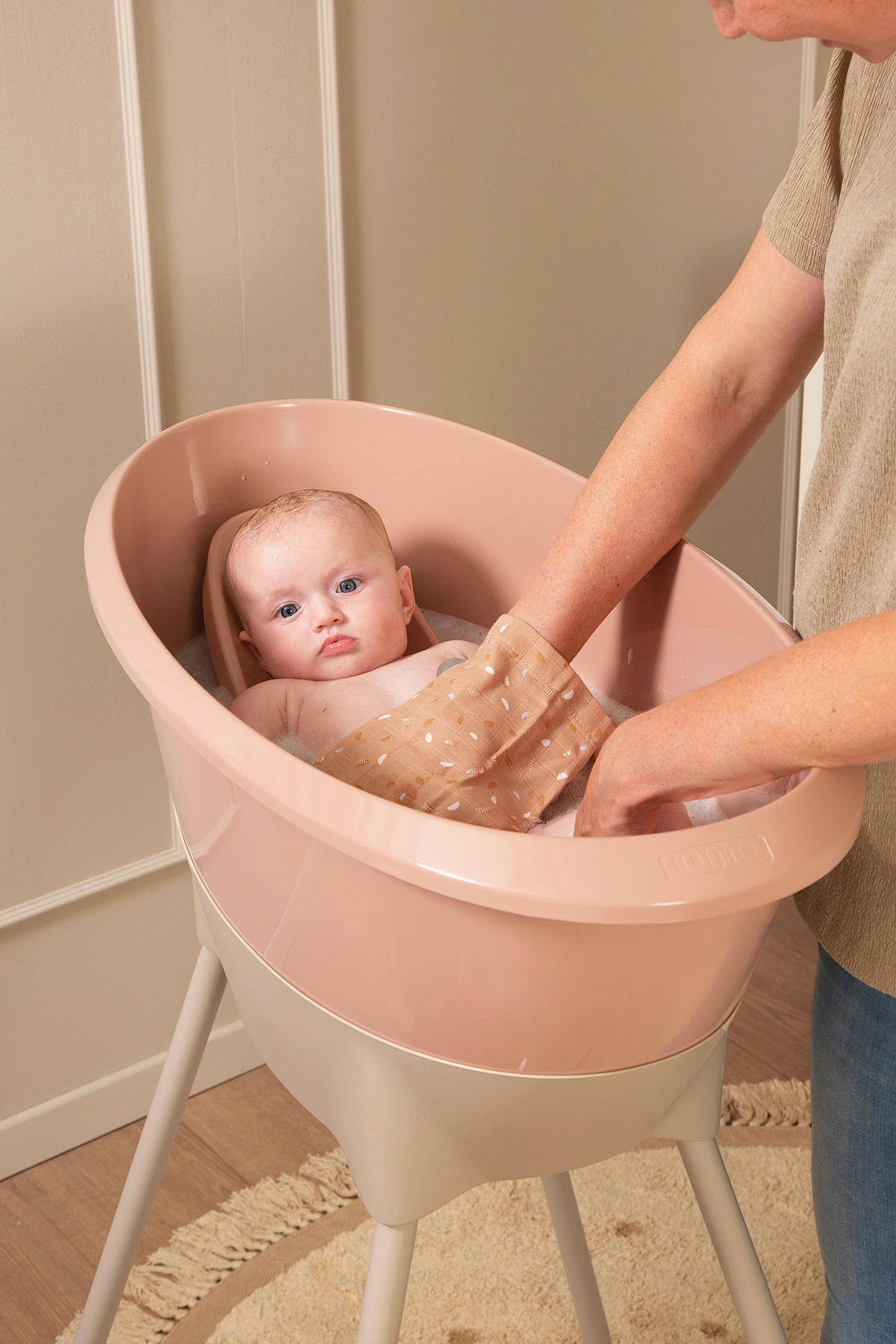 BABYBADESET Blush Pink 8-teilig  - Altrosa, Basics, Kunststoff (79,5/40/46cm) - Luma