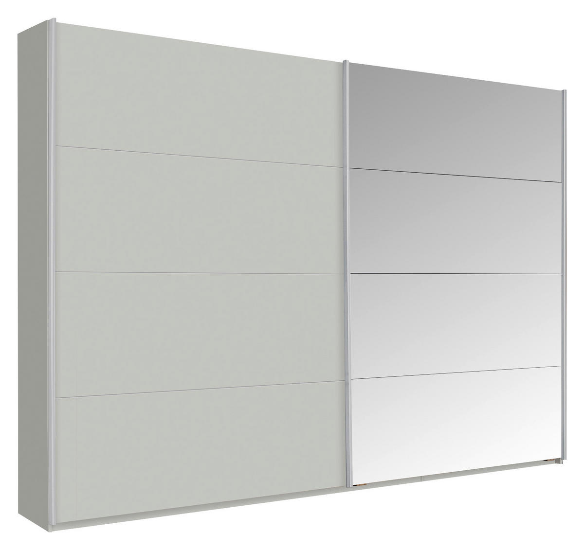 SCHWEBETÜRENSCHRANK in Grau  - Grau, Konventionell, Glas/Holzwerkstoff (271/210/62cm) - Xora