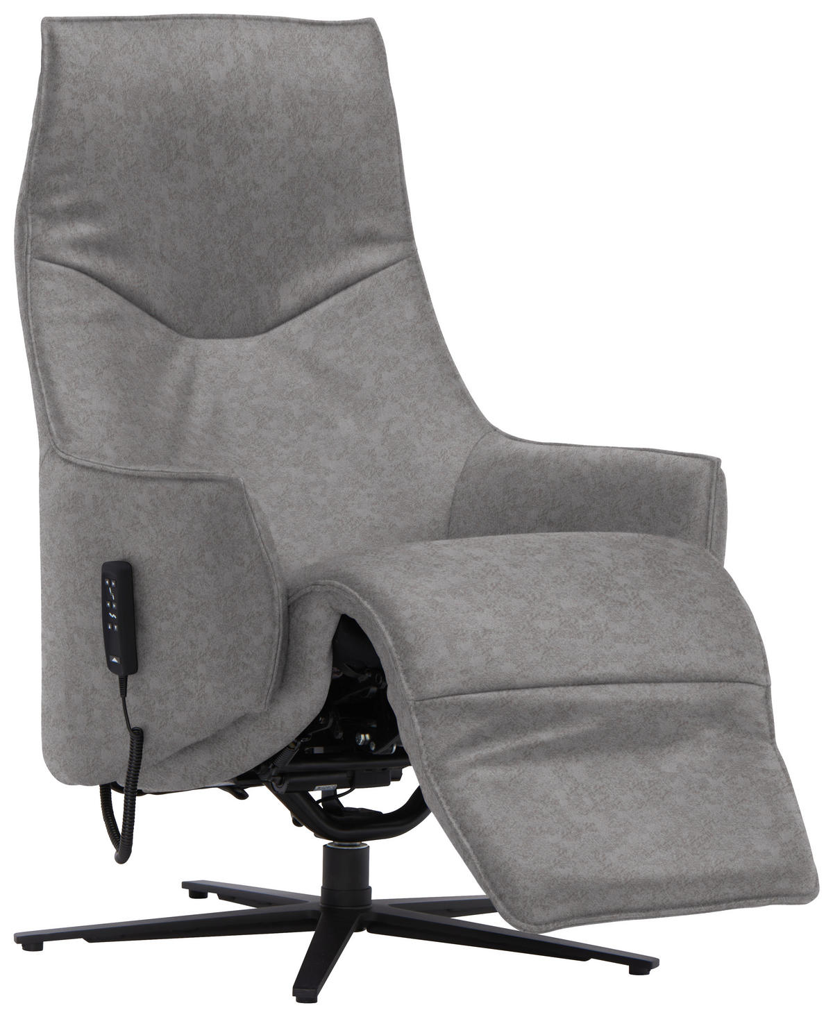 RELAXSESSEL in Leder Hellgrau  - Anthrazit/Hellgrau, Design, Leder/Metall (70/85/112cm) - Himolla Komfortklass