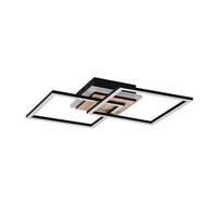 LED-DECKENLEUCHTE Giro 57,5/35,5/8 cm   - Braun, Basics, Kunststoff (57,5/35,5/8cm)