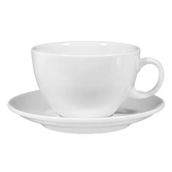JUMBOTASSE MIT UNTERTASSE VIP  - Weiß, Basics, Keramik (0.35l) - Seltmann Weiden