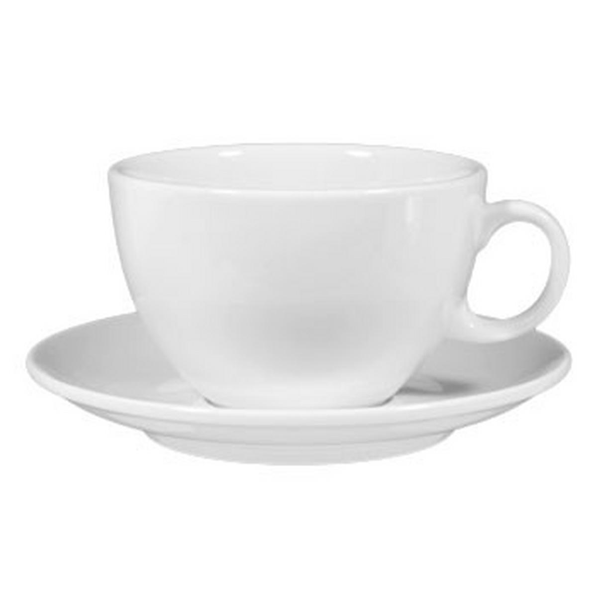 JUMBOTASSE MIT UNTERTASSE VIP  - Weiß, Basics, Keramik (0.35l) - Seltmann Weiden